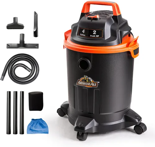 Miniatura 8 de Armor All® AA155 Aspiradora portátil húmeda/seca de 1.5 galones y 2 HP pico, naranja