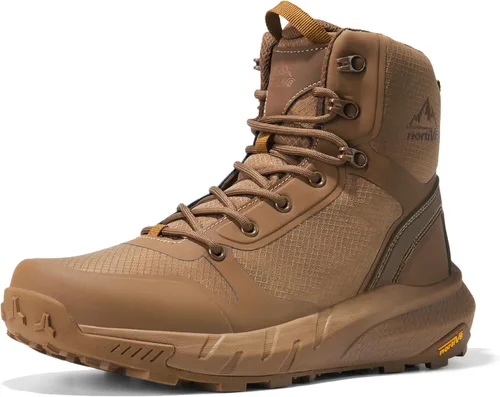 Miniatura 20 de NORTIV 8 Botas tácticas militares para hombre, ligeras y cómodas, con cremallera lateral para todo el día, botas de trabajo, para motocicleta, botas