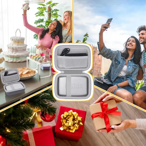 Miniatura 8 de co2CREA Estuche rígido de repuesto para impresora Fujifilm Instax Mini Link 3 2 1 (funda blanca ceniza + interior blanco)