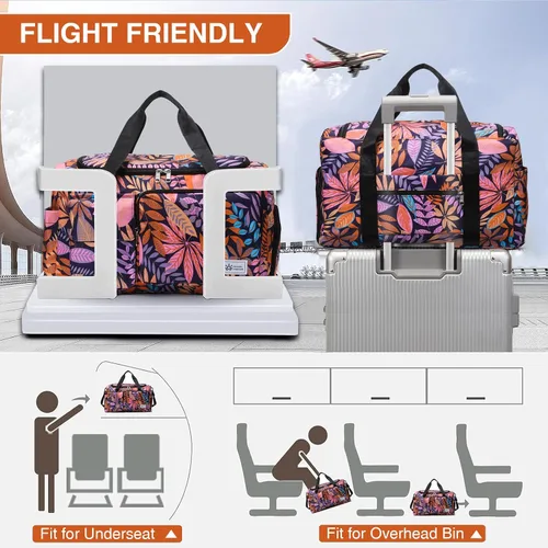Miniatura 218 de Pequeña bolsa de gimnasio para mujer, bolsa de viaje con compartimento para zapatos