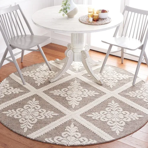 Miniatura 32 de SAFAVIEH Vermont Collection - Alfombra decorativa de 2 pies 3 pulgadas x 4 pies, color marfil, lana hecha a mano, ideal para zonas de alto tráfico