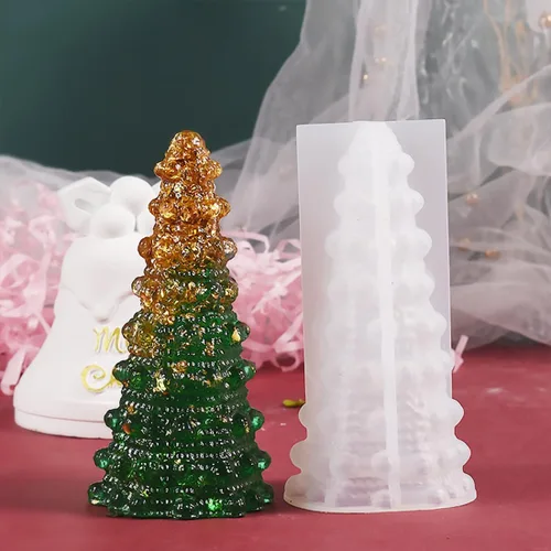 Miniatura 7 de 2 moldes de resina para árbol de Navidad, moldes de vela de Navidad para hacer velas, moldes de silicona 3D para resina epoxi, molde de fundición