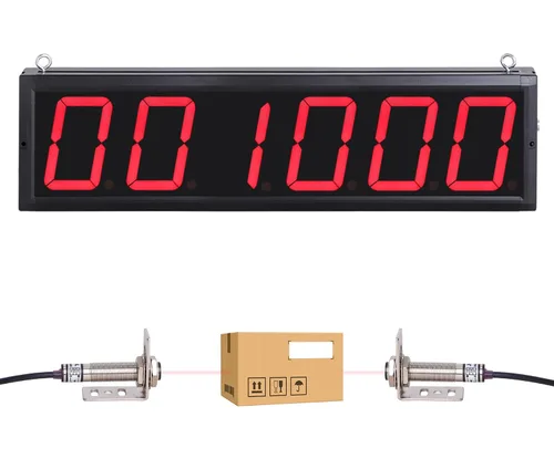 Contador LED digital hasta 999999 Sensor láser 4 pulgadas dígitos pantalla contador personas visitante contador 110-240V