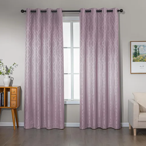 Miniatura 18 de Amazon Basics Cortinas Jacquard 100% opacas de 2 piezas, cortinas para sala de estar y dormitorio, tratamiento de ventana con aislamiento térmico