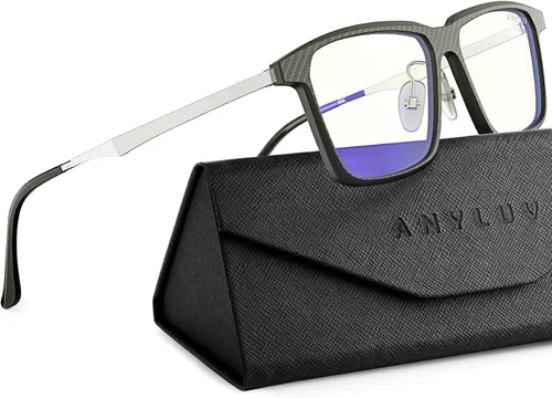 Miniatura 28 de ANYLUV Gafas de luz azul para hombre Gafas de bloqueo de luz azul: gafas ligeras de luz azul de fibra de carbono antifatiga regalo