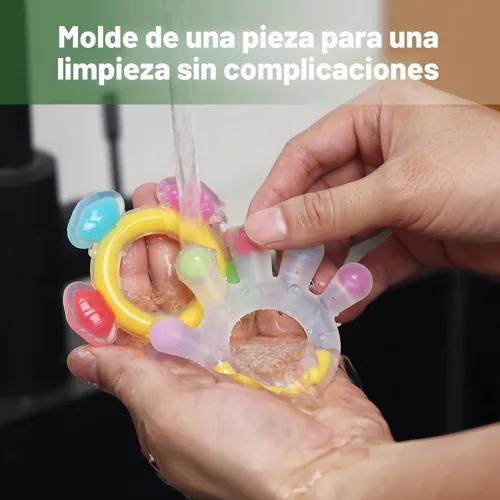 Miniatura 7 de Haakaa Combo de mordedor de silicona, juguetes de dentición para el congelador de bebés para encías doloridas, mordedores sensoriales de fácil