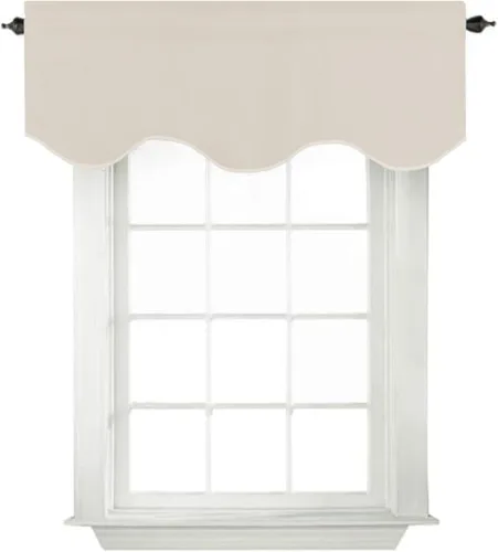 Miniatura 14 de Turquoize - Cenefa opaca para ventanas de cocina/baño/sala de estar/dormitorio con aislamiento térmico, cenefa festoneada con bolsillo para Aqua
