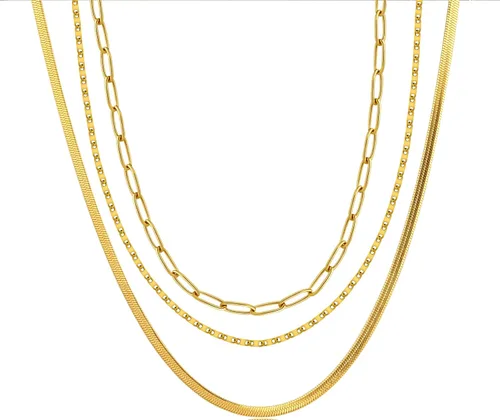 Miniatura 69 de Collares en capas para mujer, chapados en plata, delicada cuerda torcida de serpiente, delicado collar en capas, gargantilla de diferentes