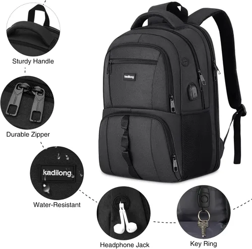 Miniatura 4 de Mochila para computadora portátil para hombres y mujeres, bolsa de computadora para la escuela universitaria, bolsa de computadora de regalo