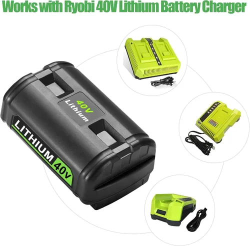Miniatura 4 de KUNLUN Batería de 40V 6.0Ah para batería Ryobi 40V, batería de litio de 40 voltios de alta capacidad para RYOBI OP4040 OP40201OP4026 OP4030 OP4050