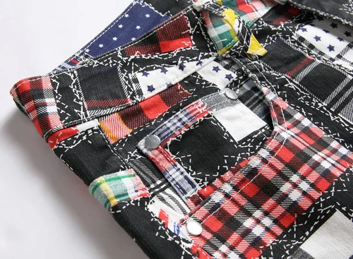 Miniatura 119 de Baylvn - Pantalones de mezclilla entallados y estampados para hombre con corte recto