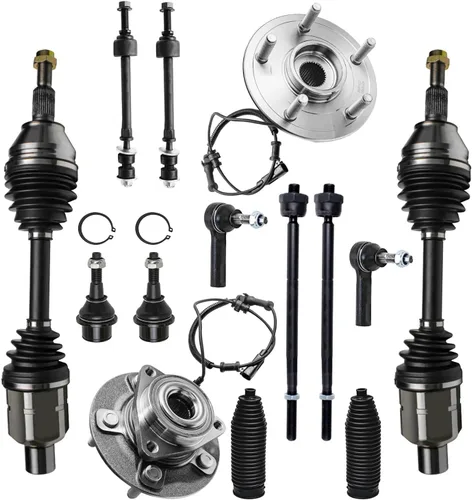 Miniatura 63 de Detroit Axle - Kit de extremo delantero RWD para Chrysler 300 Dodge Challenger Charger Upper Lower Control Arms rótulas de rodamiento de rueda Bujes