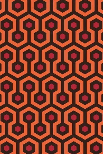 Alfombra retro laminada con diseño hexagonal de película de terror espeluznante y aterradora decoración de Halloween, póster de borrado en seco,