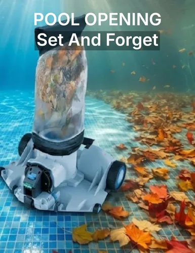 Miniatura 2 de Aspiradora robótica automática para piscinas, apertura de piscina resistente, entrada de succión ultra ancha de 360°, bolsa extragrande de 1.85