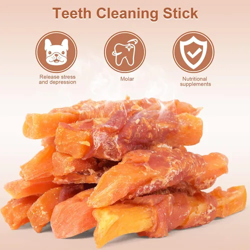 Miniatura 4 de Dog Treats - Golosinas para perros de batata envueltas en pollo, aperitivos de entrenamiento para cachorros, golosinas sin cuero crudo, 1