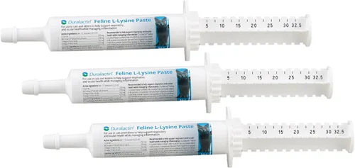 PRN Pharmacal Duralactin Feline L-Lysine Pasta para gatos y gatitos – Apoya la salud de las articulaciones felinas, respiratoria y ocular – Pasta