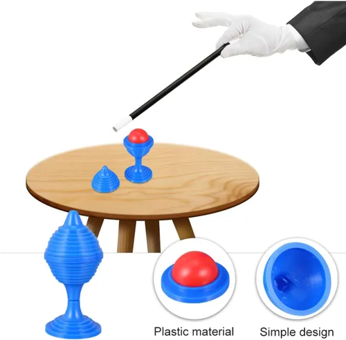 Miniatura 3 de NUOBESTY Paquete de 15 jarrones de bola de truco, accesorios de copa de bola que desaparecen, juguetes de cierre de copa de sol, luna, mini