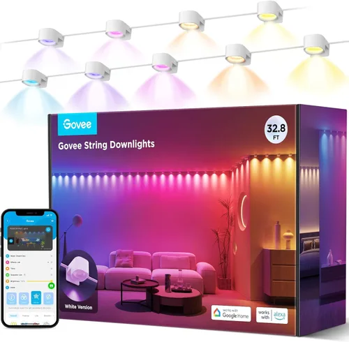 Miniatura 9 de Govee RGBIC - Tira de luces LED inteligentes que funciona con Alexa, lámpara de pared de interior que cambia de color, para fiestas, sincronización