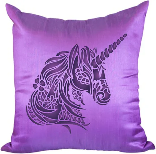 Miniatura 2 de Plantillas para paredes: Plantilla de cabeza de unicornio, 10 x 10 pulgadas (L) - Caballo tribal decorativo, unicornio