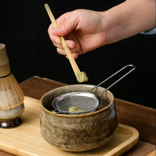 Miniatura 6 de AIYICIII Juego de batidor de matcha (7 piezas) – Juego de matcha con batidor, cuenco de boquilla para verter (15 onzas), soporte para Chasen, tamiz