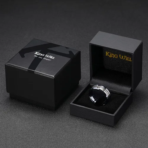 Miniatura 6 de King Will DRAGON - Anillo de carburo de tungsteno para hombre, 0.315 in0.236 in0.197 in, rojoverde, fibra de carbono, negro, dragón celta, ajuste