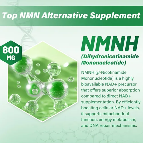 Miniatura 4 de Suplemento NMNH puro 120 cápsulas – 800 mg de suplementos de NMNH de alta pureza, suplemento de NAD para Boost NAD+ para energía celular