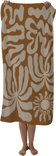 Miniatura 8 de Toalla de playa abstracta bohemia floral, toallas de playa vintage bohemias, regalos para mujeres, hombres y adultos, toallas de baño retro bohemias