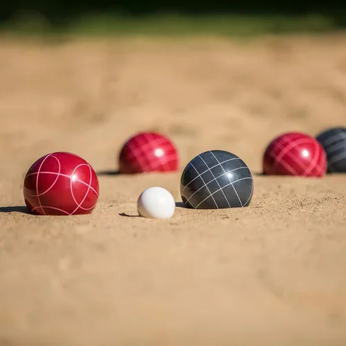 Miniatura 6 de Triumph Sports Competition Juego de bola de bocce de resina de 3.937 in para exteriores con bolsa de transporte para un fácil almacenamiento