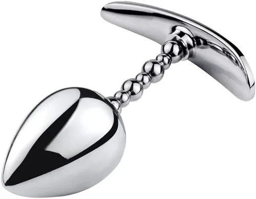 Tapón anal Anal Metal Wearable Swing Anal Plug Anal Tapón de culo Juguete sexual Consolador de masaje de próstata (L)
