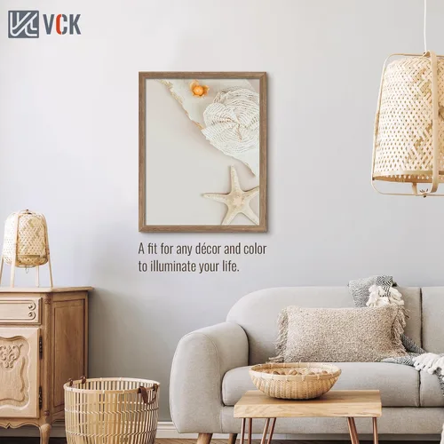 Miniatura 245 de VCK Marcos para póster de madera maciza de 22.375 x 34 pulgadas, marco de fotos A1 negro con montaje en pared, paquete de 3