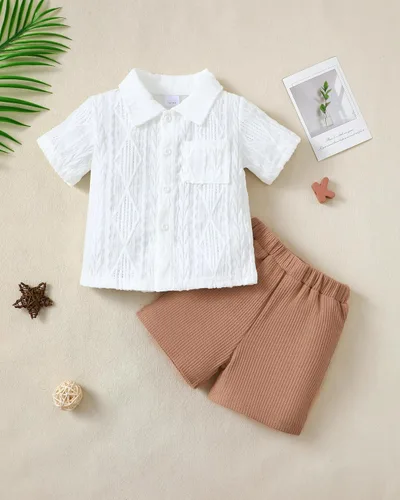 Miniatura 72 de Conjunto de ropa de verano para bebé y niño, camiseta de manga corta de algodón, pantalones cortos de dinosaurios, conjunto de ropa para niño