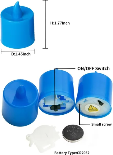 Miniatura 9 de Bolsas luminarias para velas con diseño de sol, resistentes al fuego, para bodas, Halloween, cumpleaños, Año Nuevo, fiestas, cenas, eventos Azul