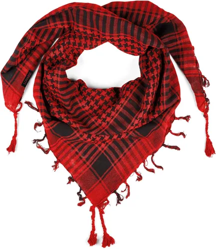 Miniatura 23 de LOVARZI Shemagh Cottons Arab Keffiyeh - Bufanda militar táctica para cabeza y cuello
