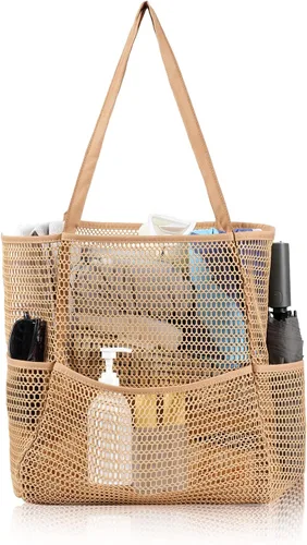 Miniatura 2 de Bolsa de playa de malla, bolsa de hombro extragrande para mujer, bolsa de piscina para compras, viajes y vacaciones