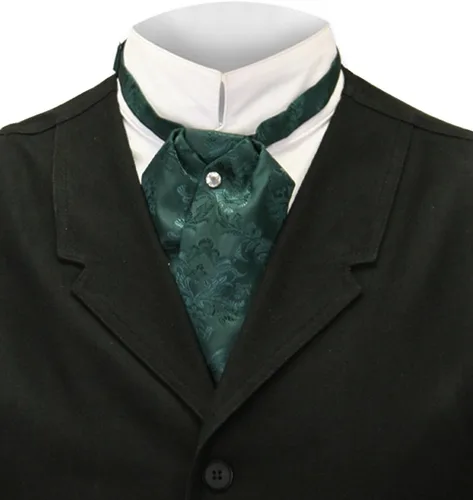 Miniatura 14 de Historical Emporium Corbata de satén jacquard para hombre, corbata victoriana eduardiana occidental para boda, Halloween, cosplay