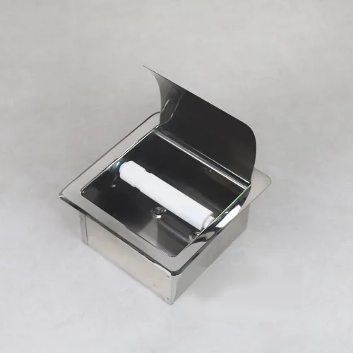 Miniatura 5 de LUANT Soporte de papel empotrado para almacenamiento de baño, acero inoxidable, cromo pulido