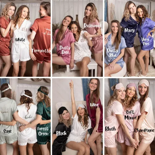 Miniatura 2 de Custom Pajamas for Bridal Party, Bridesmaid Pajamas, Pajama for Women, Two piece PJ Sets, Soft Sleepwear Lingerie