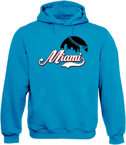Miniatura 33 de Xtreme Apparrel Cityscape Skyline - Sudadera con capucha para hombre para fanáticos del béisbol