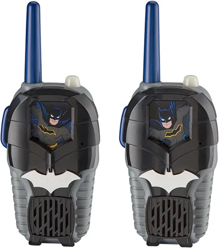 Walkie Talkies de juguete de Batman para niños, juguetes libres de estática para interiores y exteriores para niños con gráficos iluminados