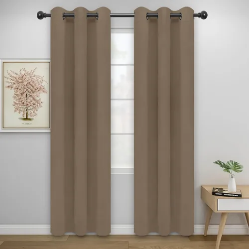 Miniatura 139 de Easy-Going - Cortinas opacas para dormitorio, aislamiento térmico sólido con ojales, cortinas de ventana para reducción de ruido, cortinas