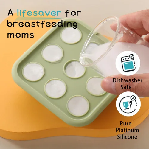 Miniatura 7 de Bandeja para congelador de alimentos para bebés, bandeja de silicona para congelador, mordedor de alimentos para frutas, molde de paletas de leche