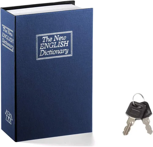 Miniatura 9 de Jssmst Caja fuerte para libros con cerradura de llave, caja de seguridad de desviación de diccionario, libro oculto secreto con caja fuerte