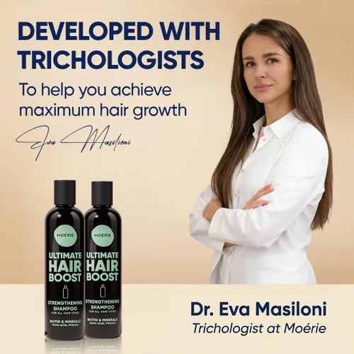 Miniatura 8 de Moerie Ultimate Hair Growth Shampoo - Para cabello más largo, grueso y lleno - Productos para el cabello voluminizadores veganos - Sin parabenos ni