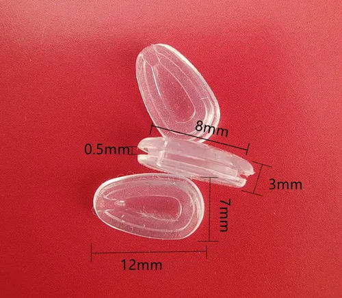 Miniatura 2 de Almohadillas de nariz de silicona de goma transparente tipo push on, brotes para gafas, lentes de sol, marcos de lectura, HNP002