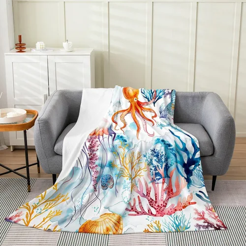 Miniatura 28 de Erosebridal Hammerhead Shark Flannel Blanket 40x50 Marine Life Fuzzy Plush Throw for Sofa Couch Hammerhead Shark Lover Gifts Ocean Sealife Fleece