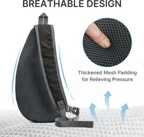 Miniatura 5 de G4Free - Bolso bandolera para hombres y mujeres, mochila pequeña para el pecho y el hombro, ligera, para viajes, actividades al aire libre y Negro