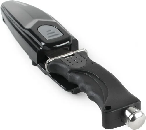 Miniatura 4 de Cressi Skorpion, cuchillo de hoja de acero inoxidable templado ideal para buceo y pesca submarina - Punta puntiaguda y roma Punta Punta Gris