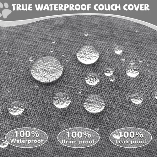 Miniatura 3 de Funda de sofá 100% impermeable y antideslizante para mascotas y perros, funda de sofá lavable, protector antiarañazos para gatos, para sofá