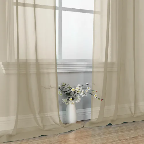 Miniatura 239 de OVZME Cortinas traslúcidas, ligeras, suaves, para estudio, sala de estar y dormitorio, juego de 2 paneles, 42 pulgadas de ancho x 84 pulgadas
