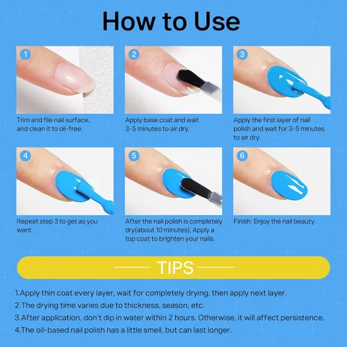 Miniatura 9 de MIZHSE Juego de Esmalte de Uñas de Secado Rápido, 24 Colores de Esmalte de Uñas Regular Sin Gel, Secado al Aire Rápido Neón Moderno con Brillantina